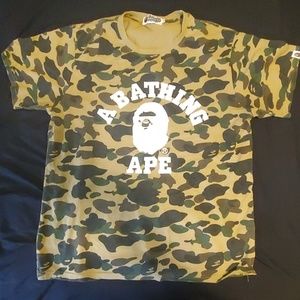 A bathing ape camo shirt